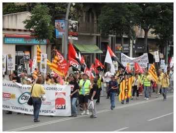 Manifestació Correus Girona